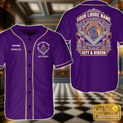 Custom Masonic Baseball Jersey