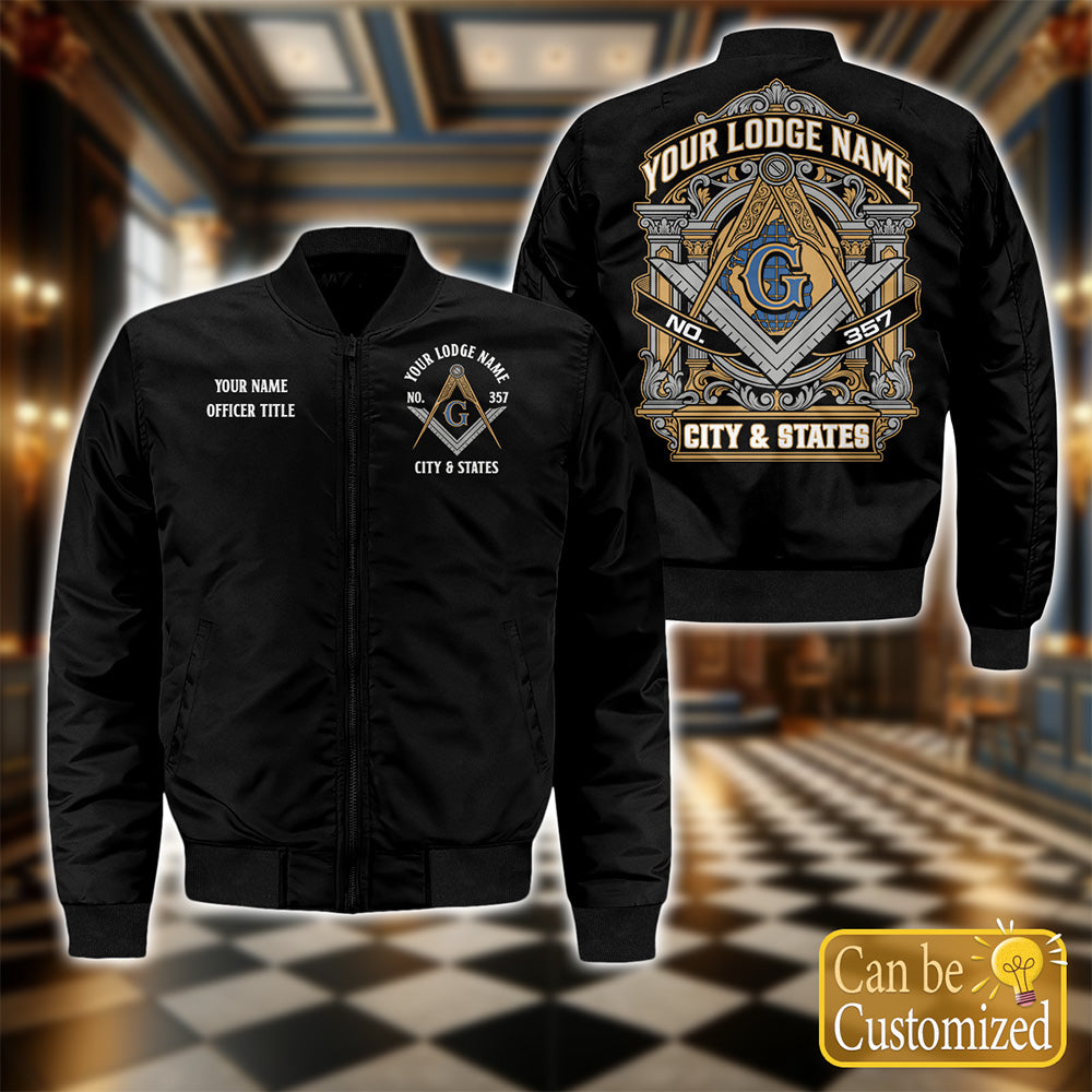 Custom Masonic Bomber Jacket