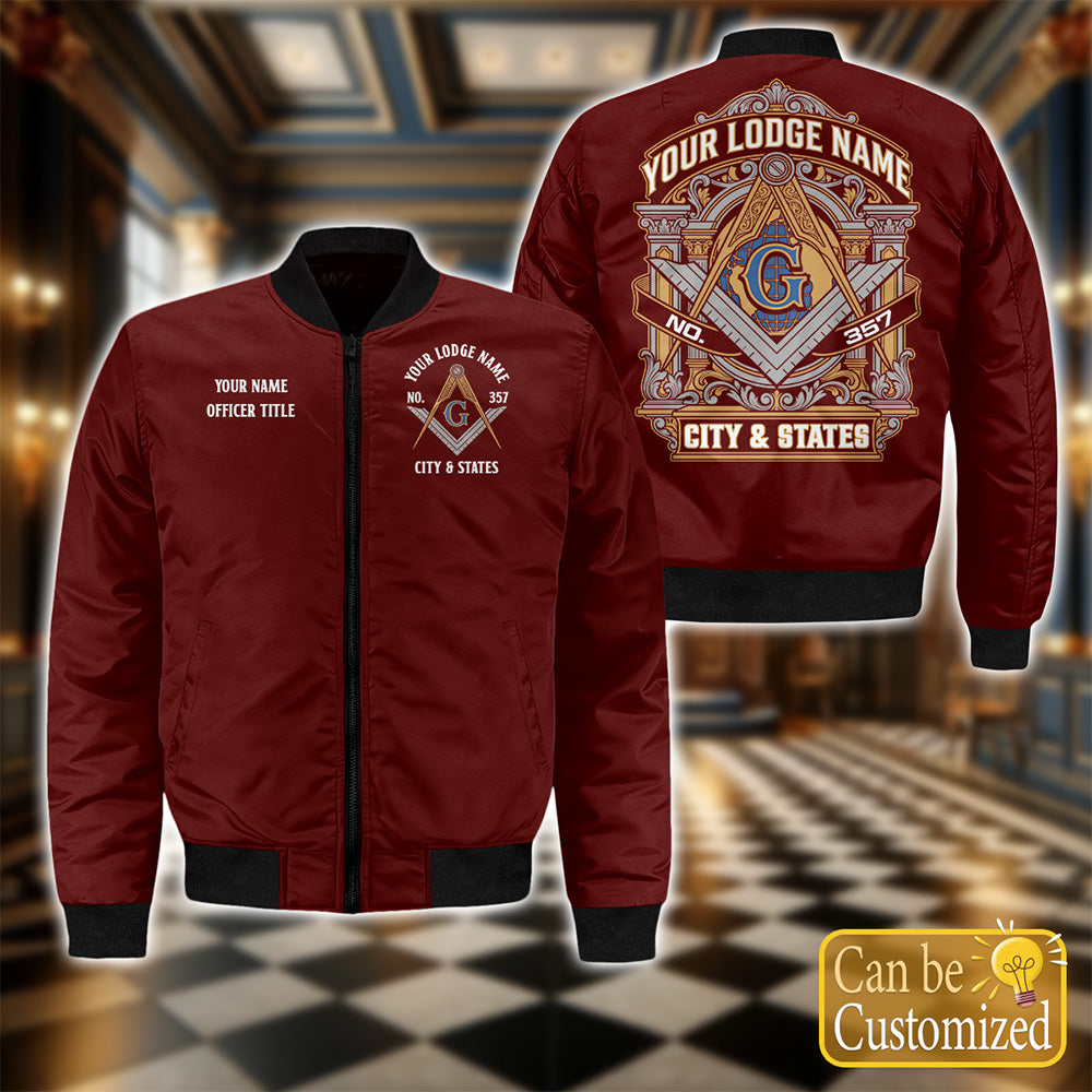 Custom Masonic Bomber Jacket