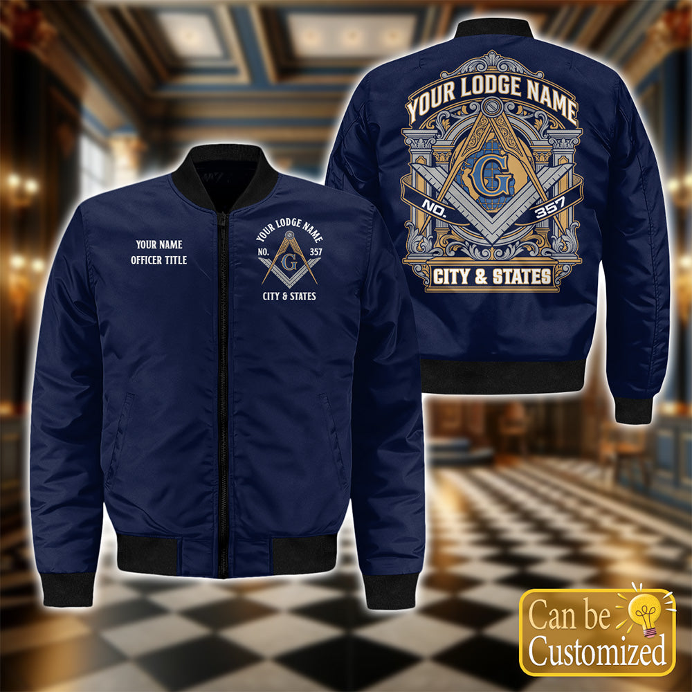 Custom Masonic Bomber Jacket