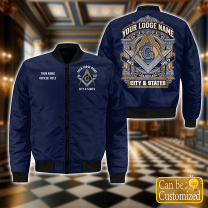 Custom Masonic Bomber Jacket