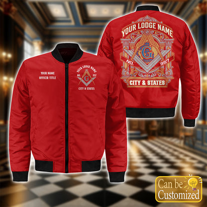Custom Masonic Bomber Jacket