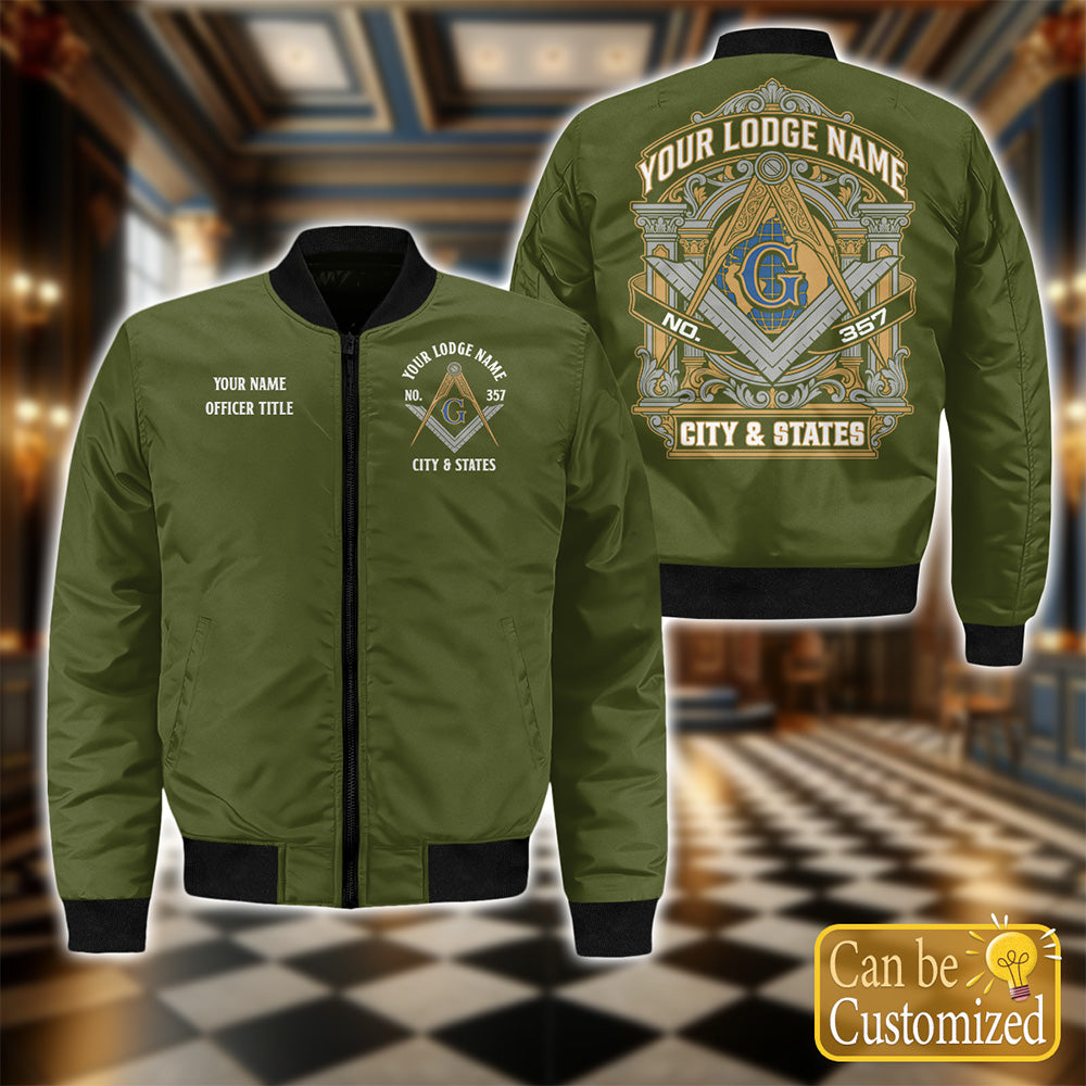 Custom Masonic Bomber Jacket