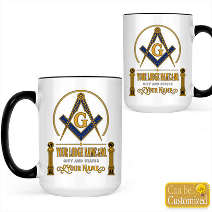 Custom Freemason Accent Two-Tone Mug