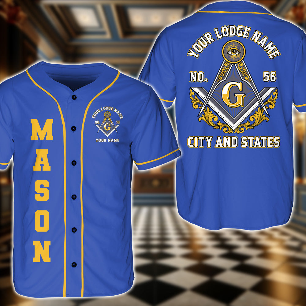 Personalized Masonic Baseball Jersey