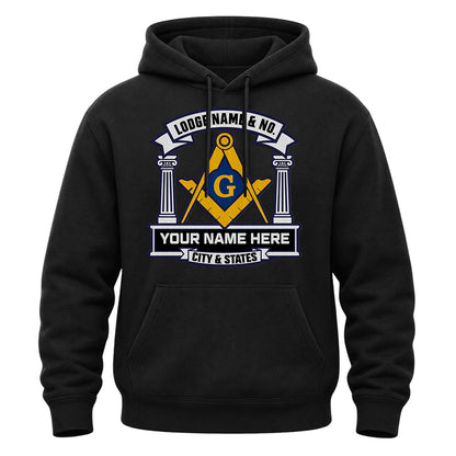 Custom Masonic Hoodie - Embroidered