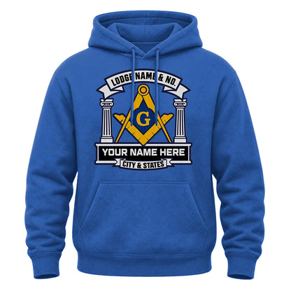 Custom Masonic Hoodie - Embroidered