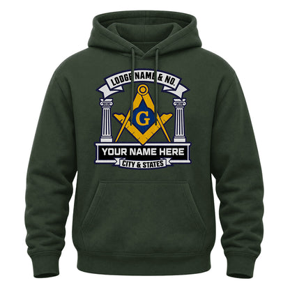 Custom Masonic Hoodie - Embroidered