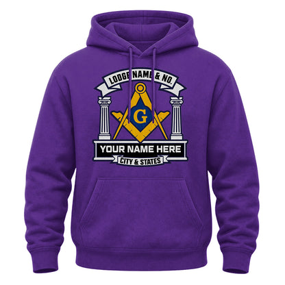 Custom Masonic Hoodie - Embroidered