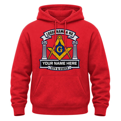 Custom Masonic Hoodie - Embroidered