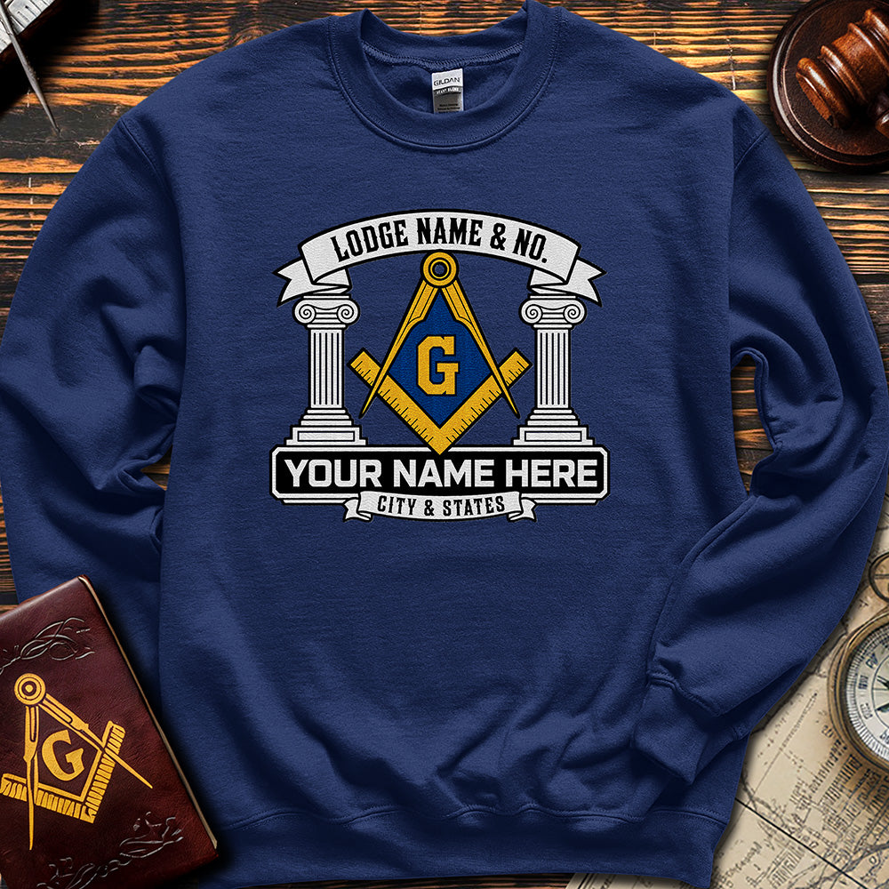 Custom Masonic Sweatshirt - Embroidered