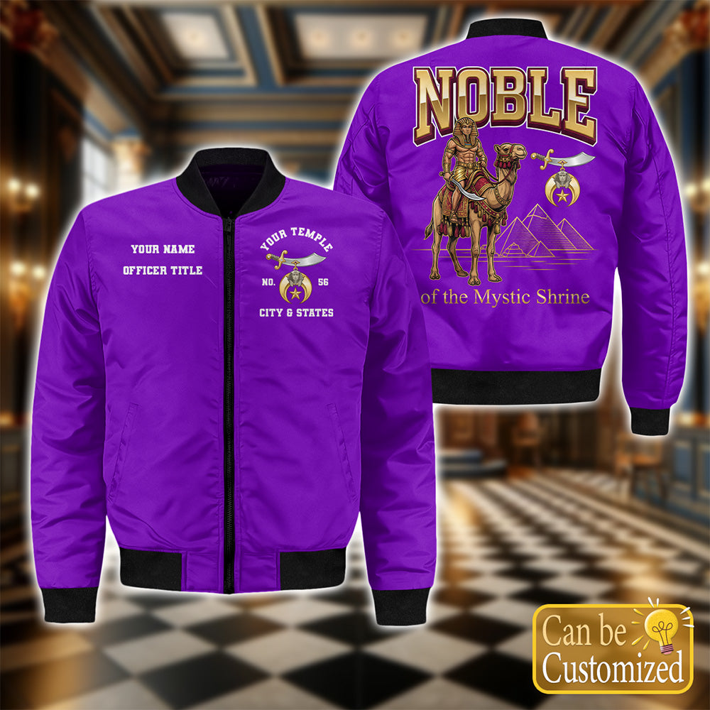 Custom Noble Of Mystic Shrine Bomber Jacket