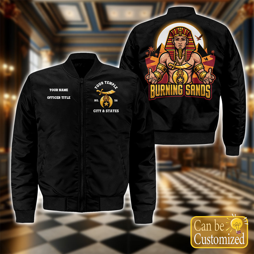 Custom Noble Shriner Burning Sands Bomber Jacket