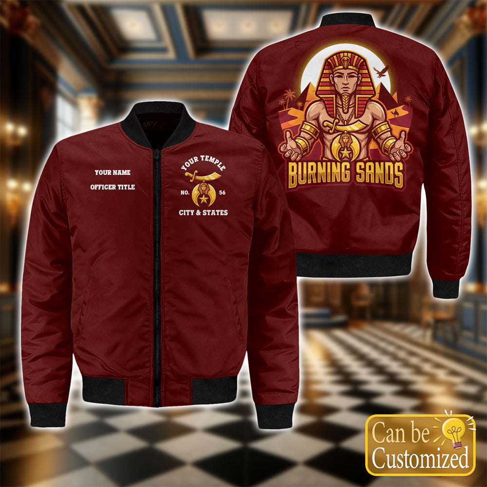 Custom Noble Shriner Burning Sands Bomber Jacket