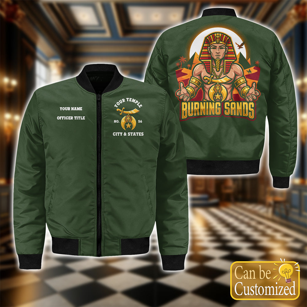 Custom Noble Shriner Burning Sands Bomber Jacket