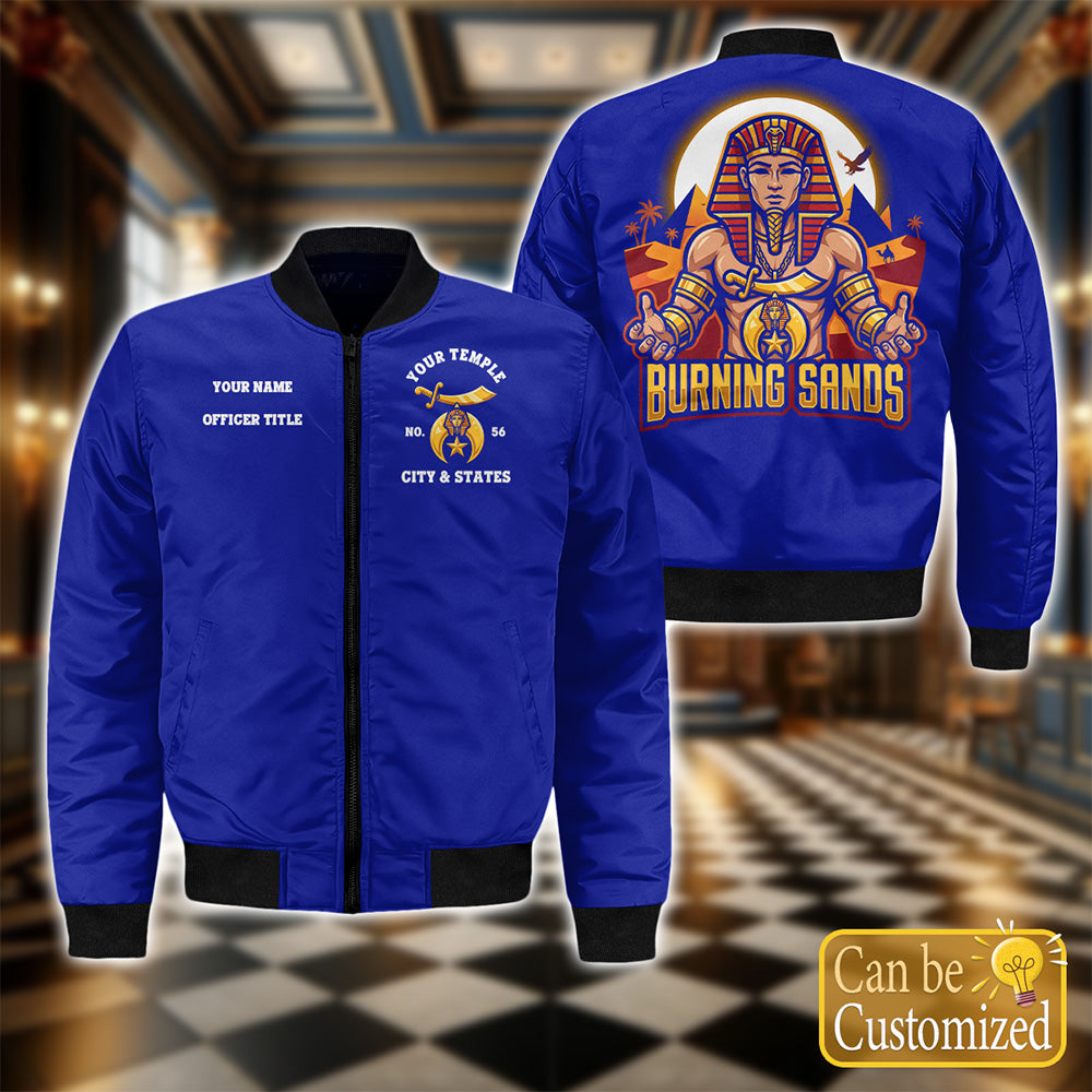 Custom Noble Shriner Burning Sands Bomber Jacket