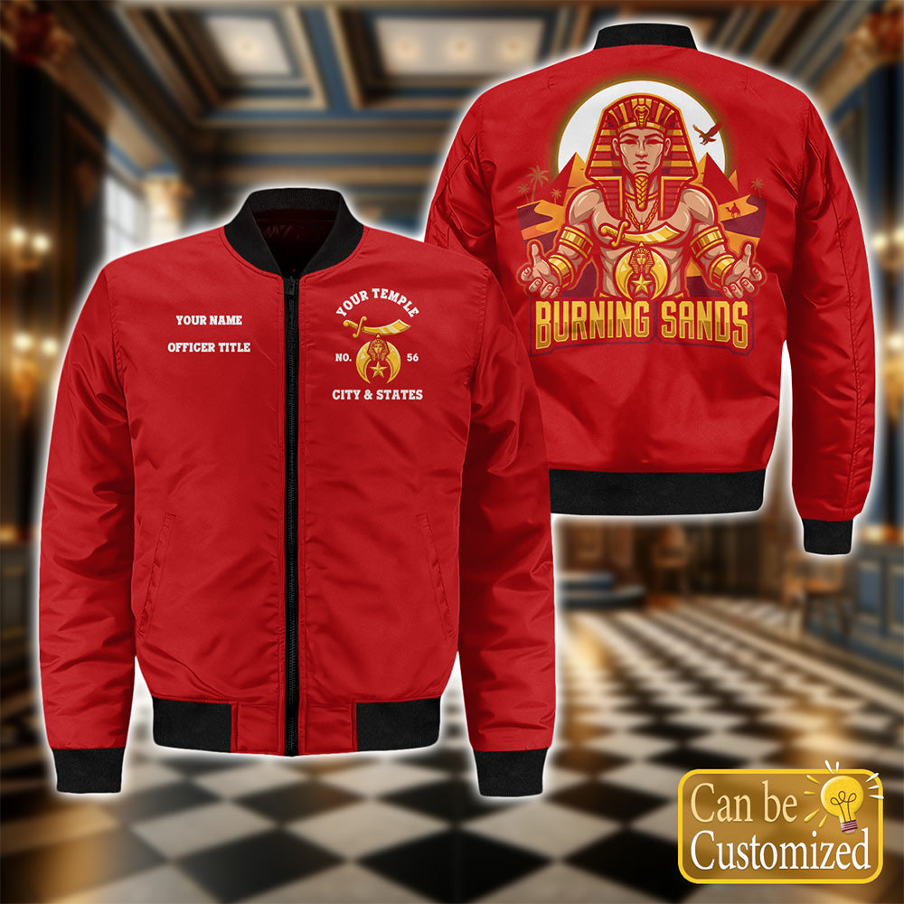 Custom Noble Shriner Burning Sands Bomber Jacket