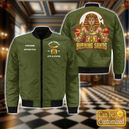 Custom Noble Shriner Burning Sands Bomber Jacket