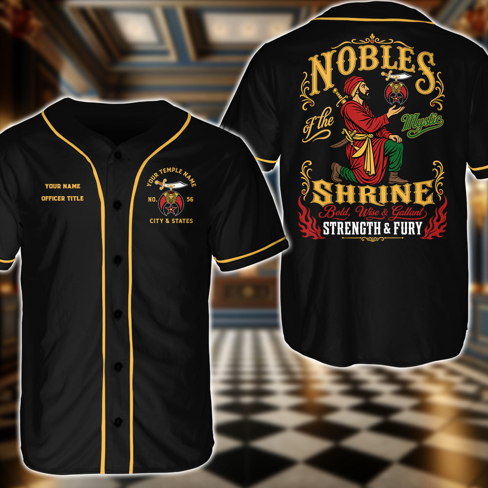 Custom Nobles Of The Mystic Shrine Baseball Jersey