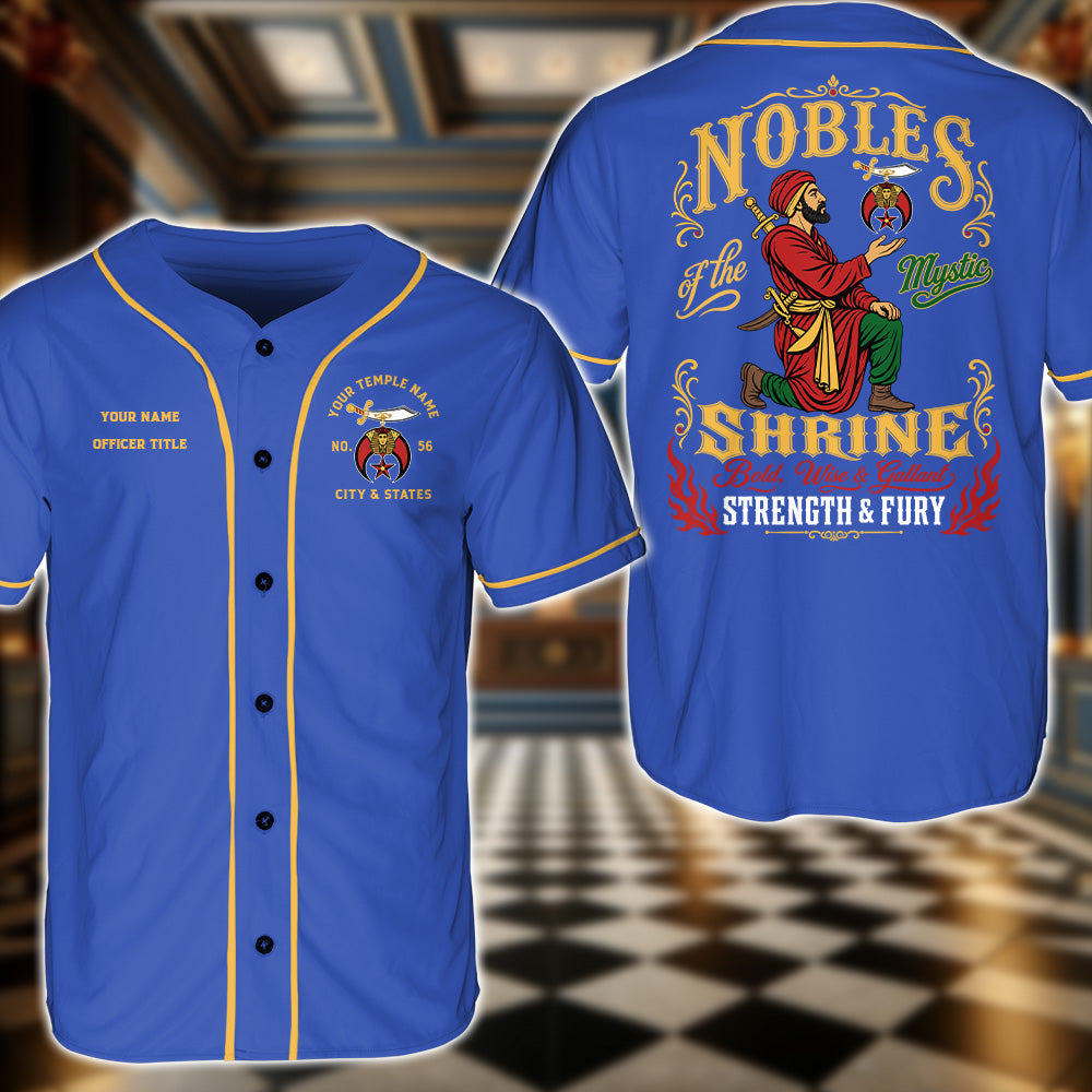 Custom Nobles Of The Mystic Shrine Baseball Jersey