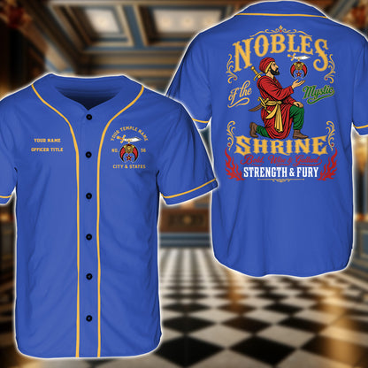 Custom Nobles Of The Mystic Shrine Baseball Jersey
