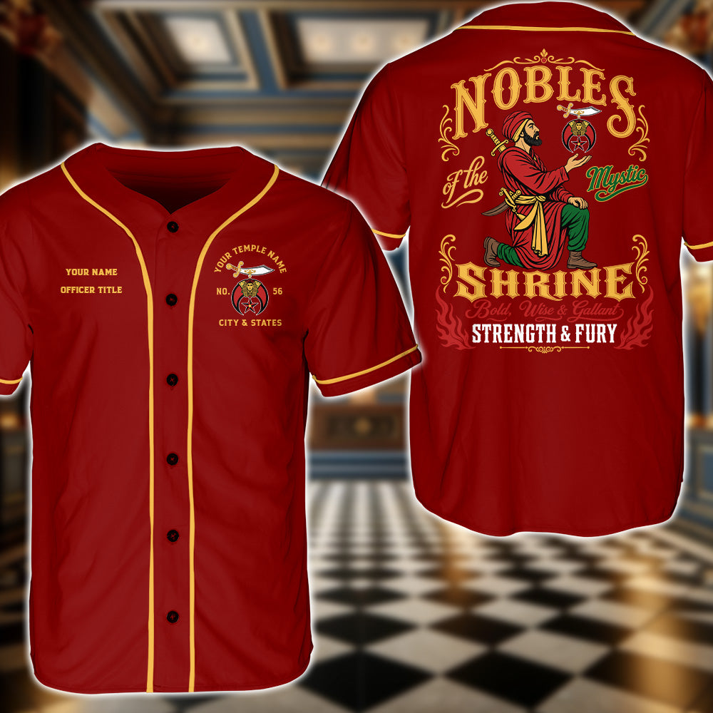 Custom Nobles Of The Mystic Shrine Baseball Jersey