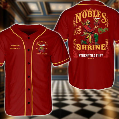 Custom Nobles Of The Mystic Shrine Baseball Jersey