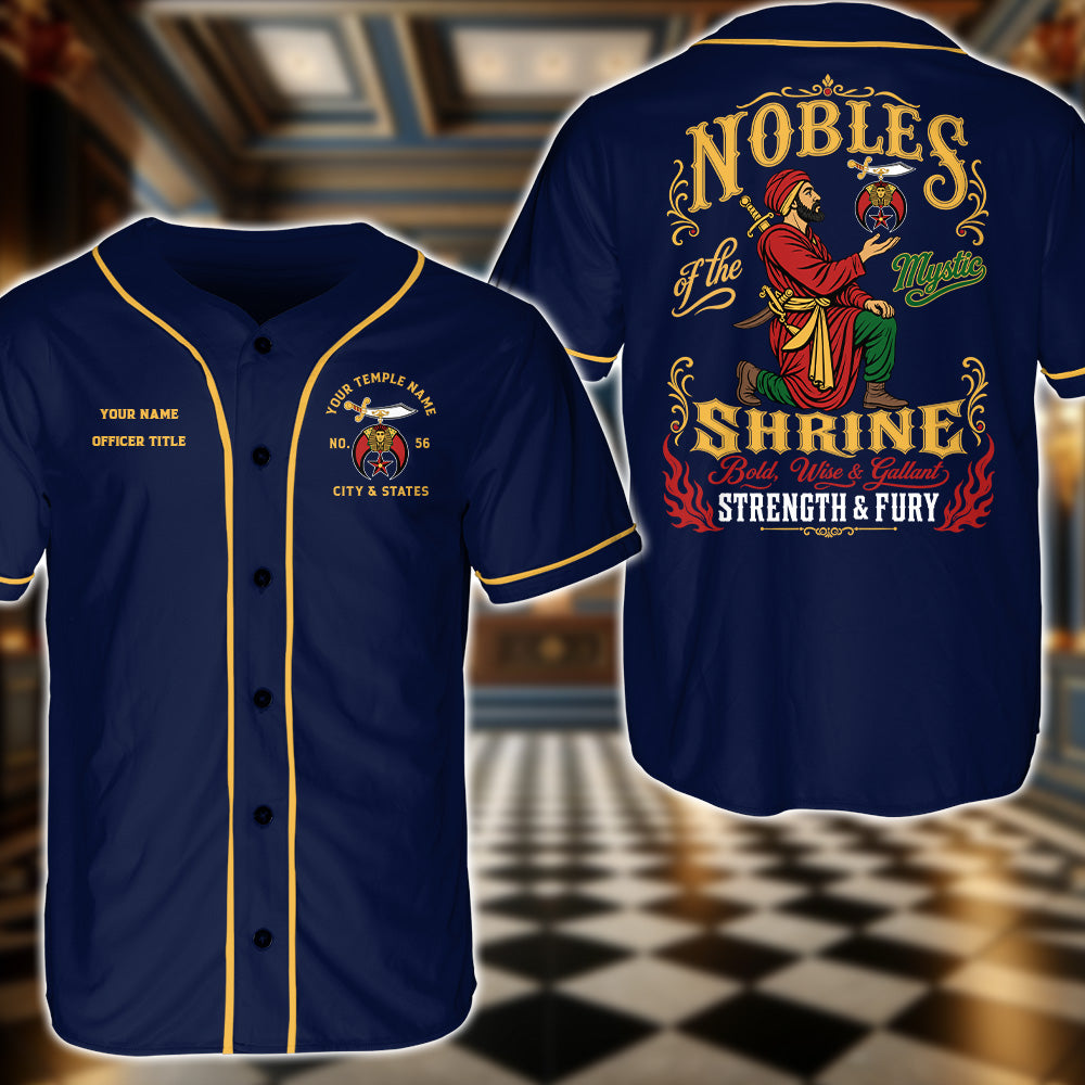Custom Nobles Of The Mystic Shrine Baseball Jersey