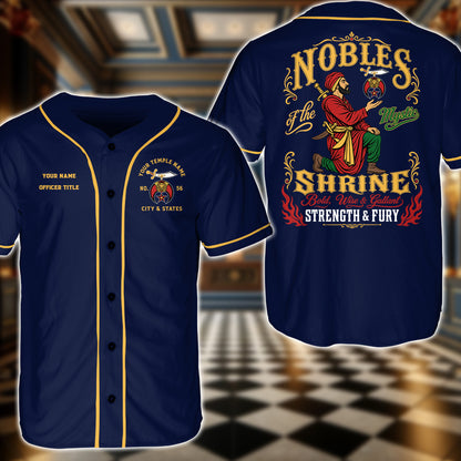 Custom Nobles Of The Mystic Shrine Baseball Jersey