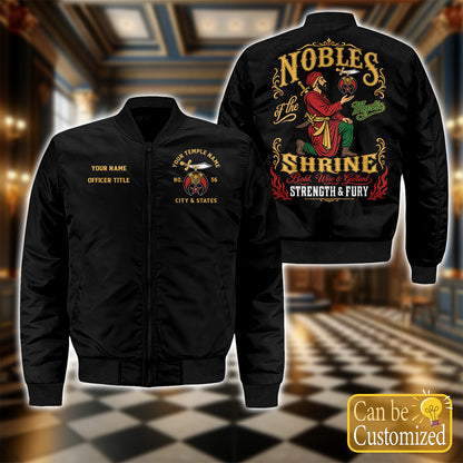 Custom Nobles Of The Mystic Shrine Bomber Jacket