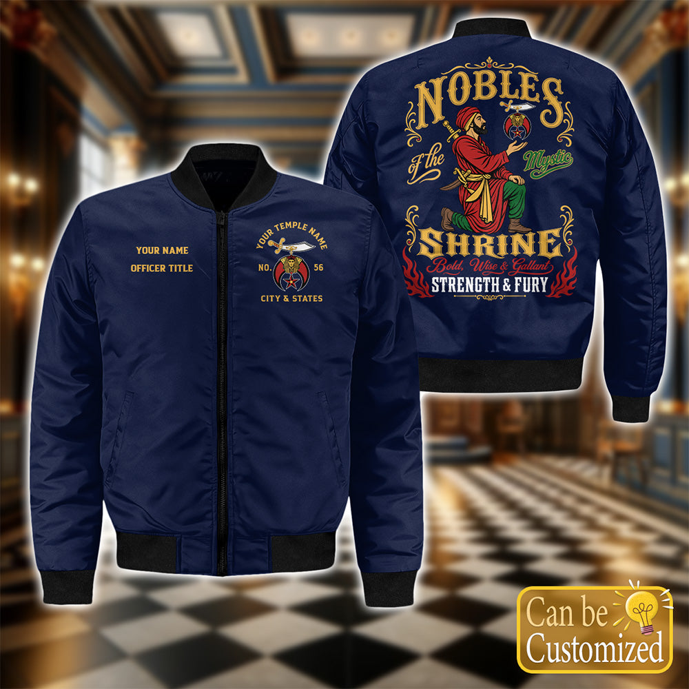 Custom Nobles Of The Mystic Shrine Bomber Jacket