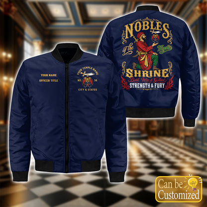 Custom Nobles Of The Mystic Shrine Bomber Jacket