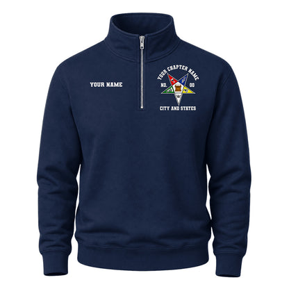 Custom OES Embroidered Quarter-Zip Sweatshirt