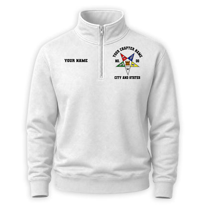 Custom OES Embroidered Quarter-Zip Sweatshirt