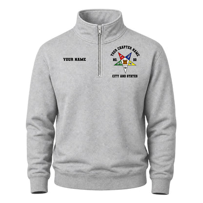 Custom OES Embroidered Quarter-Zip Sweatshirt