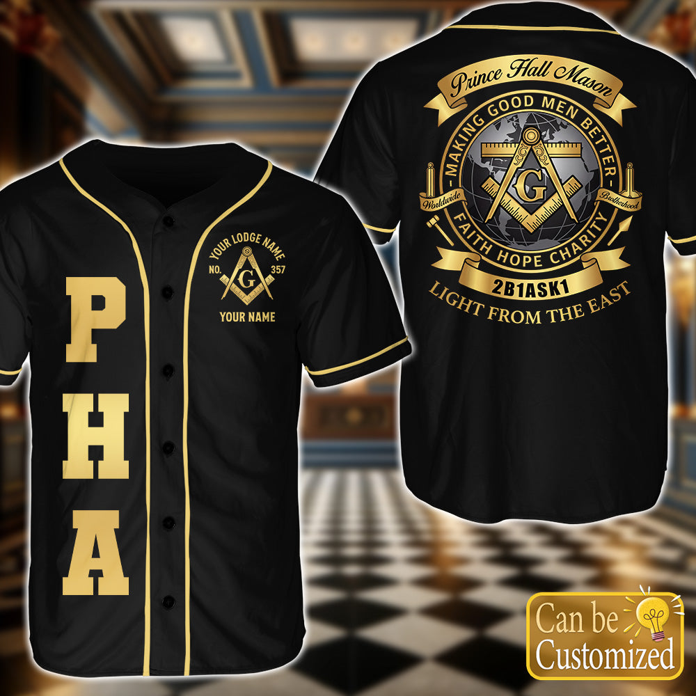 Custom Prince Hall Baseball Jersey