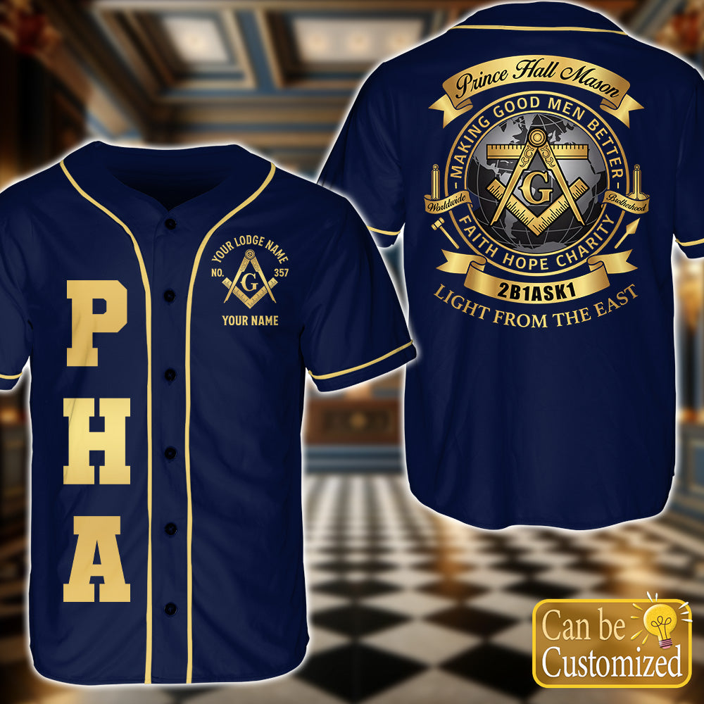 Custom Prince Hall Baseball Jersey