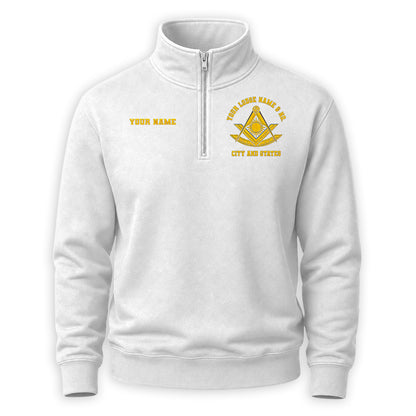 Custom Past Master Embroidered Quarter-Zip Sweatshirt