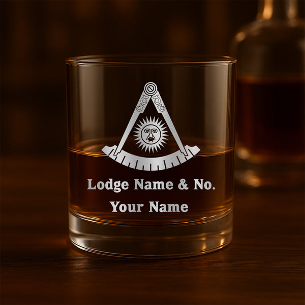 Custom Past Master California Whiskey Glass
