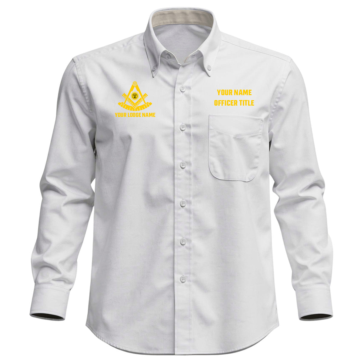 Custom Past Master Embroidered Button-Down Shirt