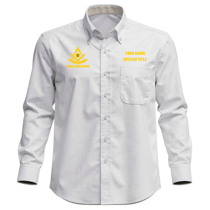 Custom Past Master Embroidered Button-Down Shirt