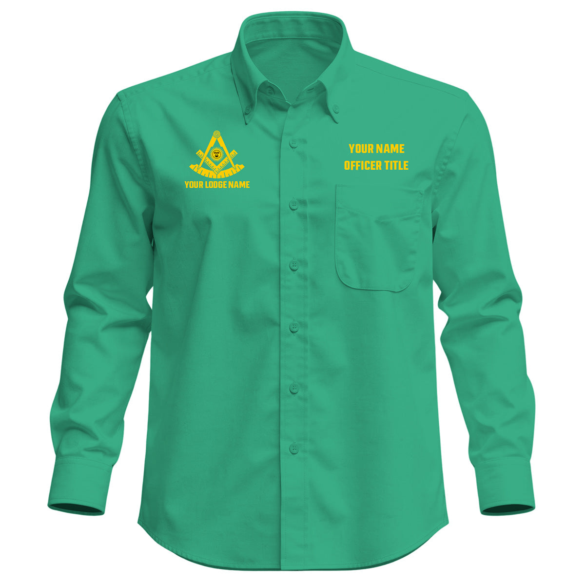 Custom Past Master Embroidered Button-Down Shirt