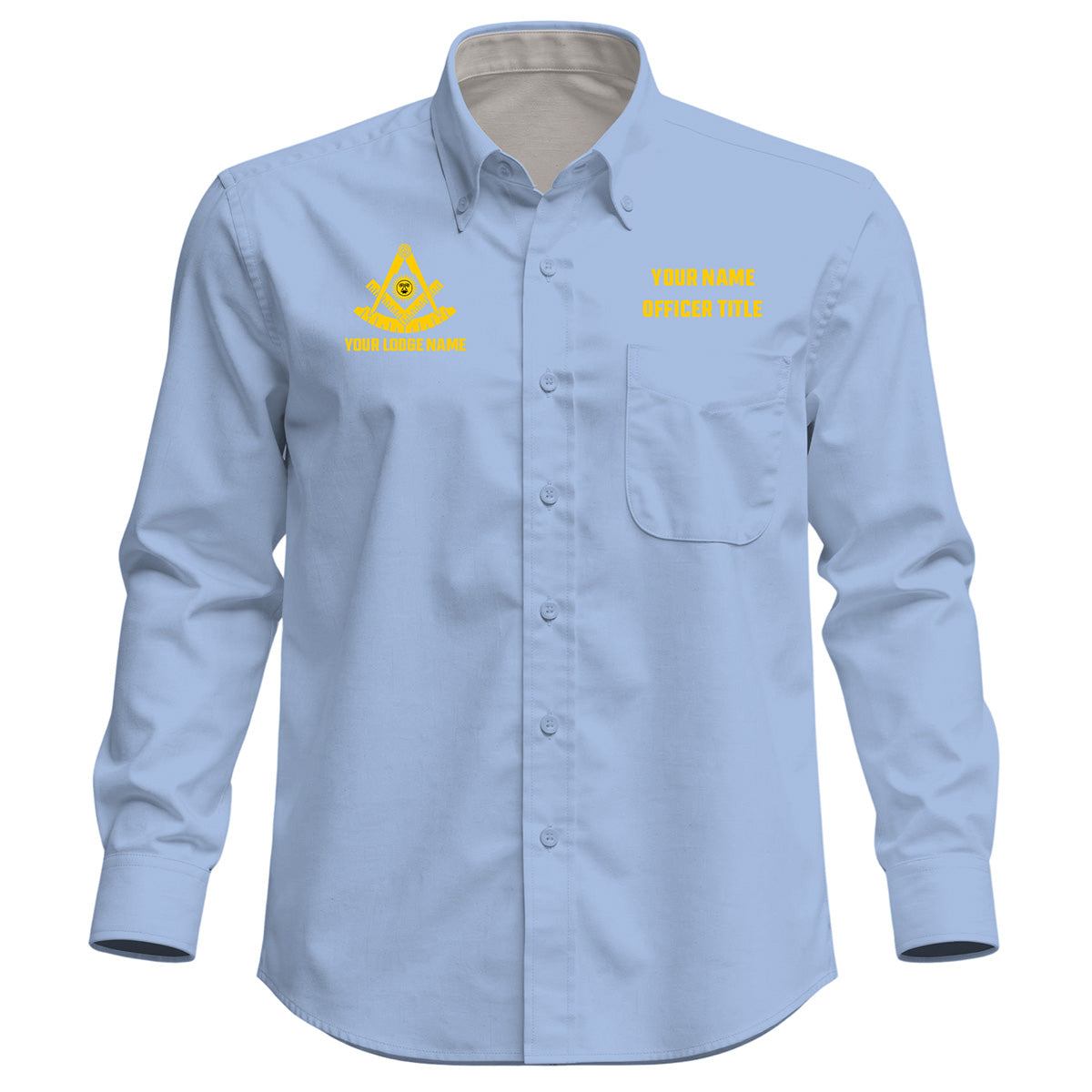 Custom Past Master Embroidered Button-Down Shirt