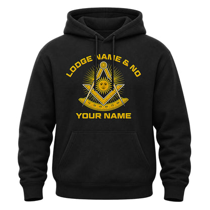 Custom Past Master Masonic Hoodie - Embroidered