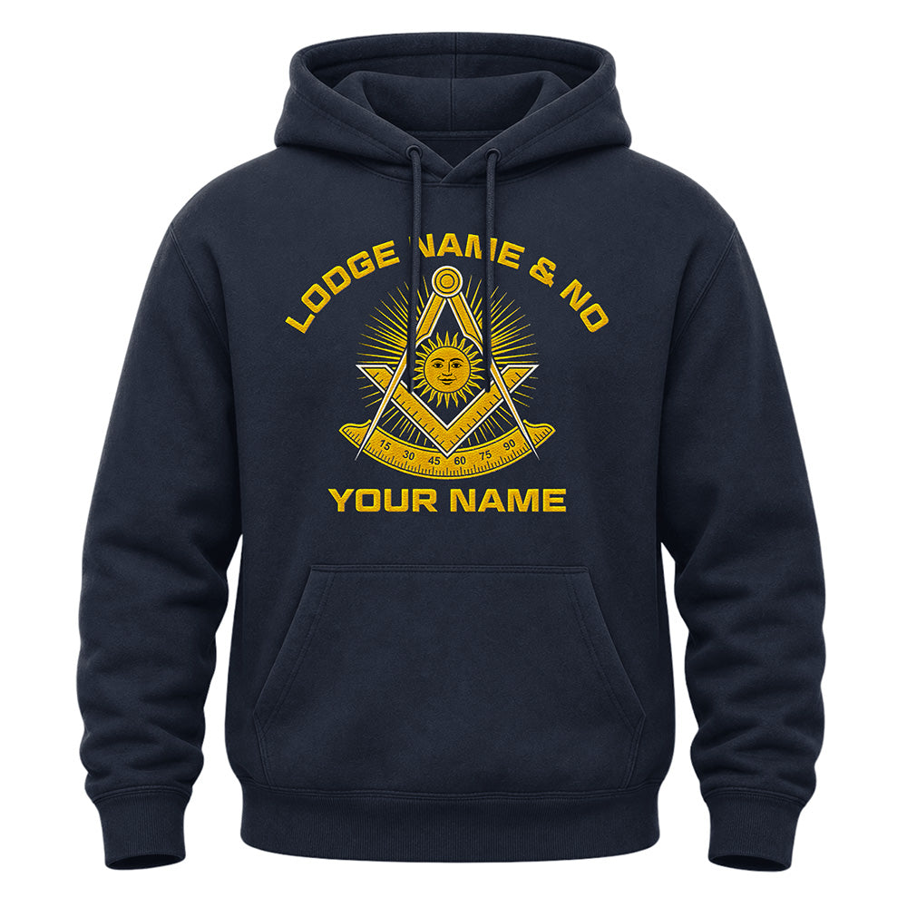 Custom Past Master Masonic Hoodie - Embroidered