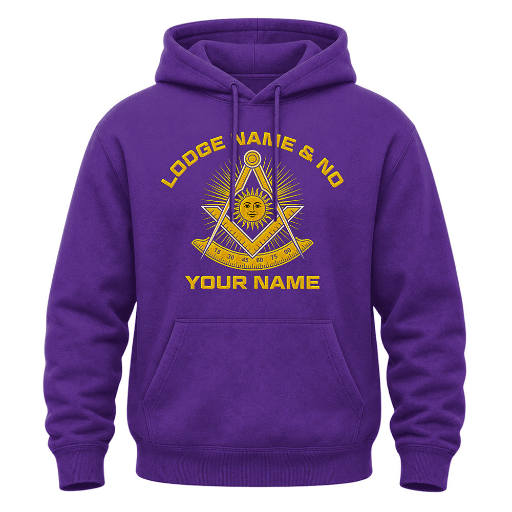 Custom Past Master Masonic Hoodie - Embroidered