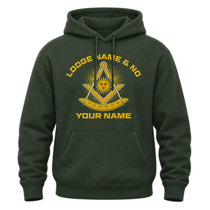 Custom Past Master Masonic Hoodie - Embroidered