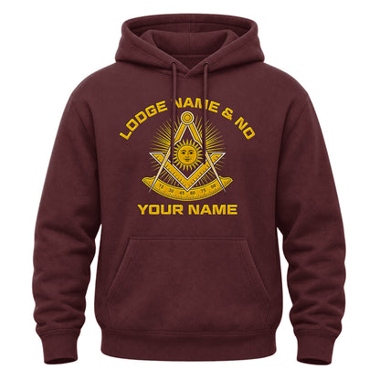 Custom Past Master Masonic Hoodie - Embroidered