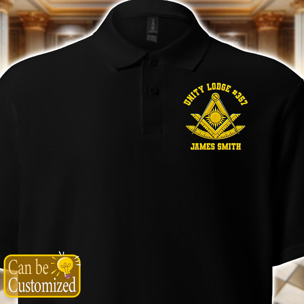Custom Past Master Embroidered Polo Shirt