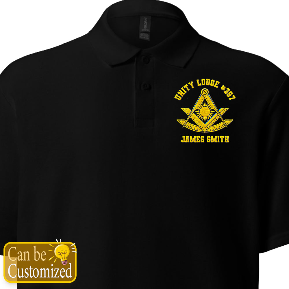 Custom Past Master Embroidered Polo Shirt